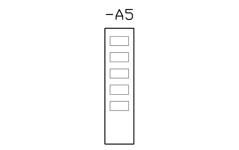 Vorschau des Symbols Ethernet switch, 5 port, unmanaged, Block CPL_SWITCH_ETH_5