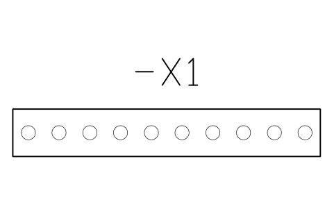 Vorschau des Symbols Jumper bar, 10 way, Block CPL_TERM_BRIDGE
