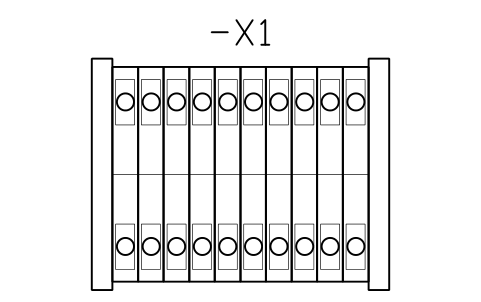 Vorschau des Symbols Terminal strip, 10 terminals, 6.2 mm, Block CPL_TERM_RUN_10