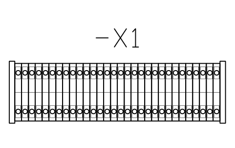 Vorschau des Symbols Terminal strip, 30 terminals, 6.2 mm, Block CPL_TERM_RUN_30