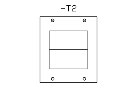 Vorschau des Symbols Control transformer 400/230 V, 250 VA, Block CPL_TRANSFORMER_CTRL
