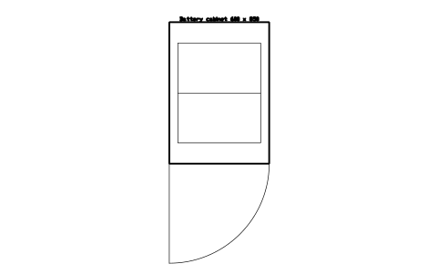 Vorschau des Symbols Battery cabinet 600 x 850, Block DCL_BATTERY_CABINET