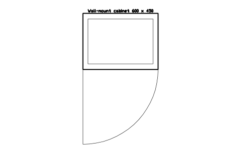 Vorschau des Symbols Wall-mount cabinet 600 x 450, Block DCL_CAB_WALL_600X450