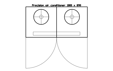 Vorschau des Symbols Precision air conditioner 1800 x 890, Block DCL_CRAH_1800