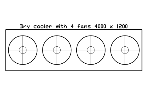 Vorschau des Symbols Dry cooler with 4 fans 4000 x 1200, Block DCL_DRYCOOLER_4F
