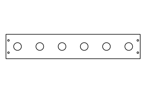 Vorschau des Symbols Cable manager 2U, D-rings, Block DCL_EL_MGR_2U