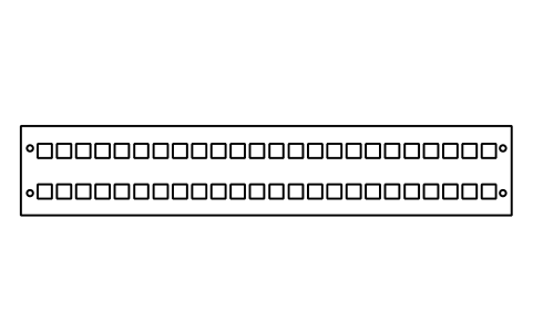 Vorschau des Symbols Patch panel 2U, 48 ports, Block DCL_EL_PATCH_48