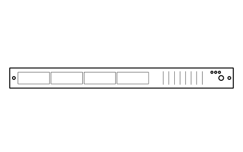 Vorschau des Symbols Server 1U, Block DCL_EL_SERVER_1U