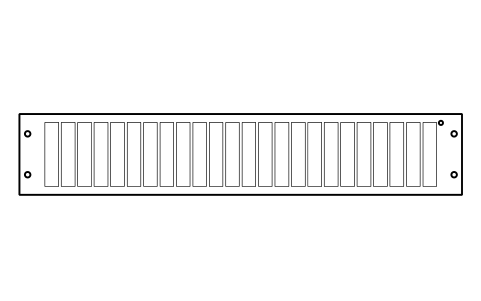 Vorschau des Symbols Storage array 2U, 24 bays, Block DCL_EL_STORAGE_2U