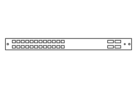 Vorschau des Symbols Switch 1U, 24 ports, Block DCL_EL_SWITCH_24