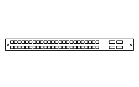 Vorschau des Symbols Switch 1U, 48 ports, Block DCL_EL_SWITCH_48
