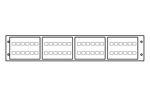 Vorschau des Symbols Modular switch 2U, Block DCL_EL_SWITCH_CHASSIS