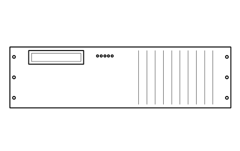 Vorschau des Symbols Rack UPS 3U, Block DCL_EL_UPS_3U