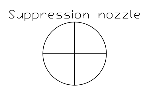 Vorschau des Symbols Suppression nozzle, Block DCL_GAS_NOZZLE