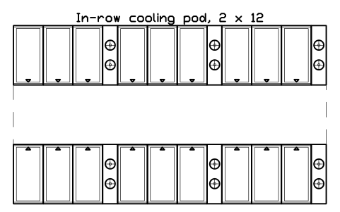 Vorschau des Symbols In-row cooling pod, 2 x 12, Block DCL_POD_INROW_2X12