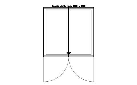 Vorschau des Symbols Double-width rack 1200 x 1200, Block DCL_RACK_1200X1200