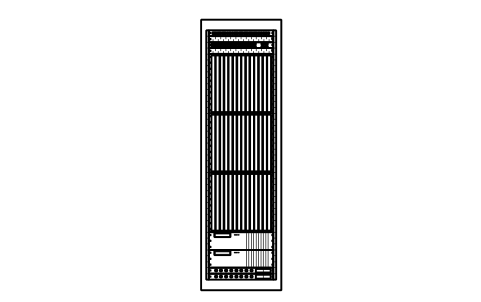 Vorschau des Symbols Blade rack 42U, 3 chassis, Block DCL_RACK_EL_BLADE_42U