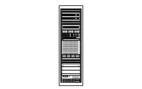 Vorschau des Symbols Network rack 42U, Block DCL_RACK_EL_NETWORK_42U