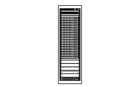 Vorschau des Symbols Server rack 42U, 24 x 1U servers, Block DCL_RACK_EL_SERVER_42U
