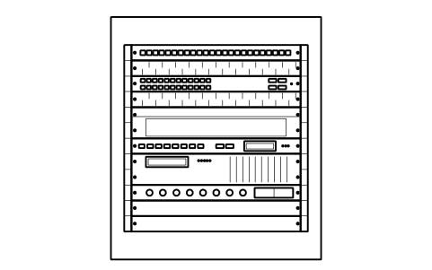 Vorschau des Symbols Wall cabinet 12U, network, Block DCL_RACK_EL_WALL_12U