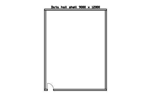 Vorschau des Symbols Data hall shell 9000 x 12000, Block DCL_ROOM_DATA_HALL