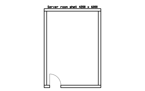 Vorschau des Symbols Server room shell 4200 x 6000, Block DCL_ROOM_SERVER