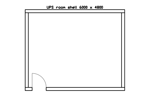 Vorschau des Symbols UPS room shell 6000 x 4800, Block DCL_ROOM_UPS