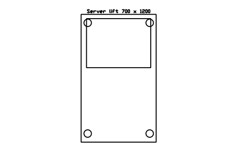 Vorschau des Symbols Server lift 700 x 1200, Block DCL_SERVER_LIFT