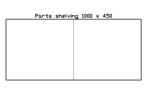 Vorschau des Symbols Parts shelving 1000 x 450, Block DCL_SHELVING