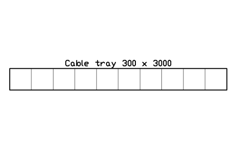 Vorschau des Symbols Cable tray 300 x 3000, Block DCL_TRAY_300