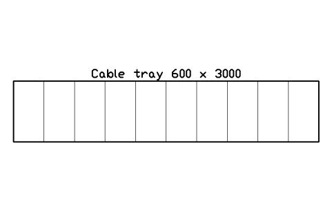 Vorschau des Symbols Cable tray 600 x 3000, Block DCL_TRAY_600