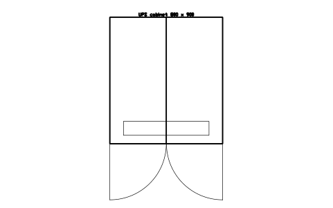 Vorschau des Symbols UPS cabinet 800 x 900, Block DCL_UPS_800X900