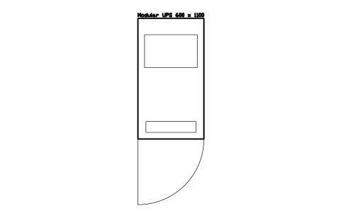 Vorschau des Symbols Modular UPS 600 x 1100, Block DCL_UPS_MODULAR_600X1100
