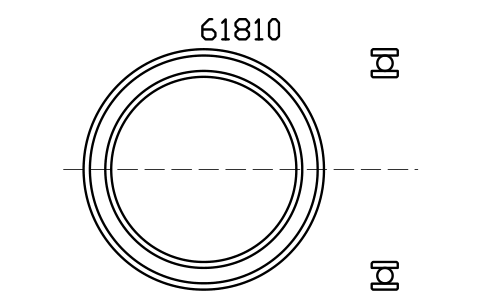 Vista previa del símbolo Bearing 61810 50x65x7, bloque BRG_61810