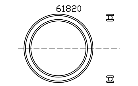 Vista previa del símbolo Bearing 61820 100x125x13, bloque BRG_61820