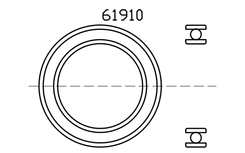 Vista previa del símbolo Bearing 61910 50x72x12, bloque BRG_61910