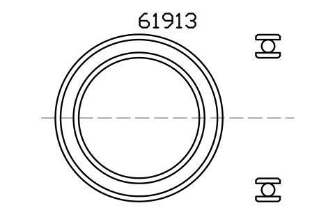 Vista previa del símbolo Bearing 61913 65x90x13, bloque BRG_61913