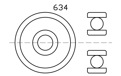 Vista previa del símbolo Bearing 634 4x16x5, bloque BRG_634