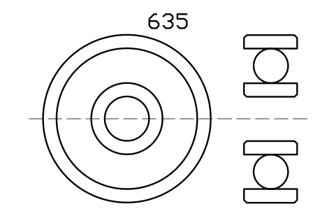 Vista previa del símbolo Bearing 635 5x19x6, bloque BRG_635