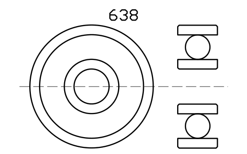 Vista previa del símbolo Bearing 638 8x28x9, bloque BRG_638