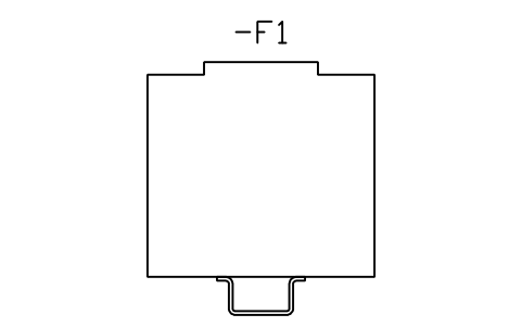 Preview of the Device D100 on TH35-15 symbol, block DRL_DEV_TH35_15_STEP_D100