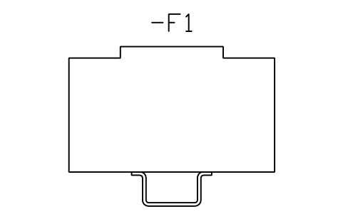 Preview of the Device D70 on TH35-15 symbol, block DRL_DEV_TH35_15_STEP_D70