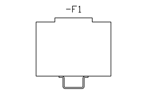Preview of the Device D85 on TH35-15 symbol, block DRL_DEV_TH35_15_STEP_D85
