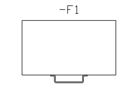 Preview of the Device D60, flat front symbol, block DRL_DEV_TH35_7_5_FLAT_D60