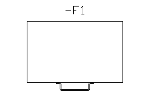 Preview of the Device D65, flat front symbol, block DRL_DEV_TH35_7_5_FLAT_D65