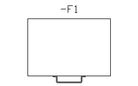 Preview of the Device D70, flat front symbol, block DRL_DEV_TH35_7_5_FLAT_D70