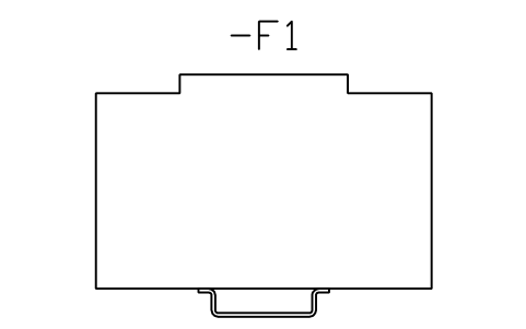 Preview of the Device D65, stepped front symbol, block DRL_DEV_TH35_7_5_STEP_D65