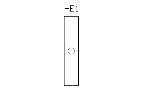 Preview of the End stop, clip-on, front symbol, block DRL_ENDSTOP_CLIP