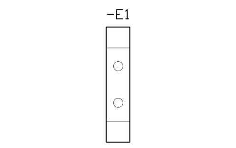 Preview of the End stop, screw-on, front symbol, block DRL_ENDSTOP_SCREW