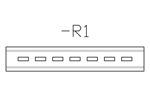 Preview of the TH35-15 slots 5.2x15, 200 symbol, block DRL_FV_TH35_15_SL15_200